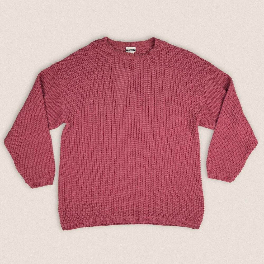 Vintage‎ 90s Pink Sweater crew neck Huntington Ridge Plus Size 20W